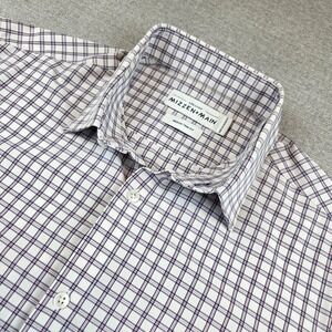 Mizzen & Main Leeward Shirt Men's Medium Trim Fit Long Sleeve Button Up White